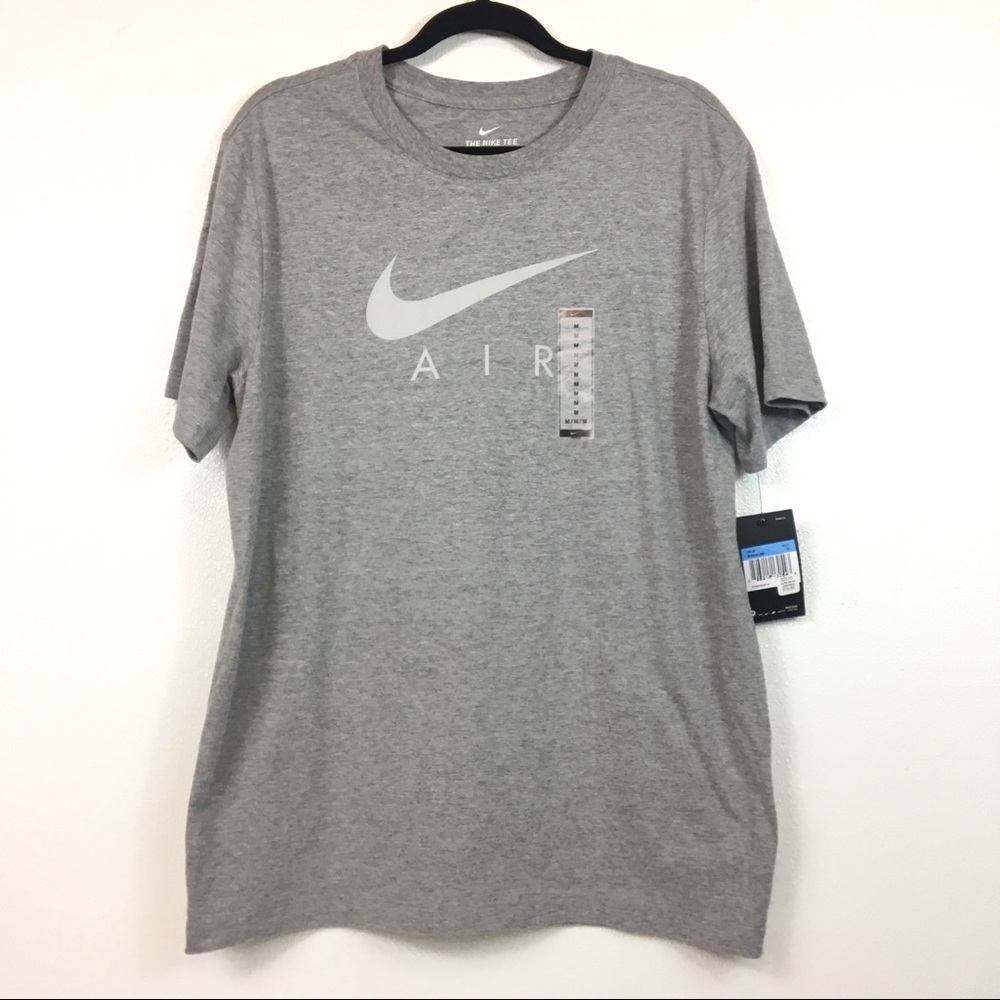Nike Gray Men's Swoosh Air Metallic Graphic Tee Md